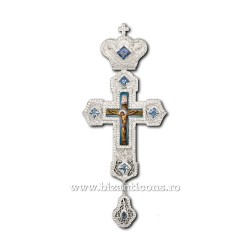Крест Stavrofor - "водяной знак" Ag925 - mail - драгоценные камни, 18x9cm FD2283 - 80gr.