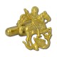 Запонки Ag925 - Святого Георгия - серебряный, позолоченный, на 2,2 см, FD2406 - 7gr.