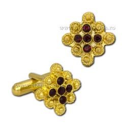 Cuff - filigree-Ag925 - the red stone is 2.2 cm FD2478 - 9gr.