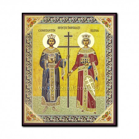 1852-011 Icoana ruseasca mdf 10x12 Sf Constantin si Elena