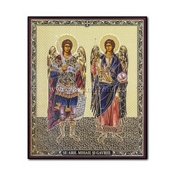1852-033 Icoana ruseasca mdf 10x12 Sf Mihail si Gavriil