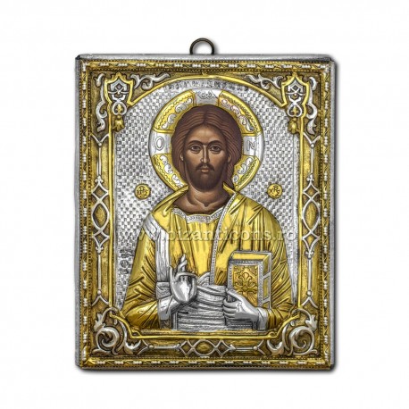 Icoana argint - M Pantocrator - 17x21 - RA50-001