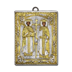 Icoana argint - Sf Constantin si Elena - 12.5X16 - RB30-011