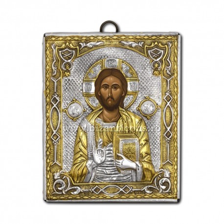 Icoana argint - M Pantocrator - 13X15.5 - RB30-001