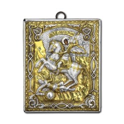 Icoana argint - Sf Dimitrie - 13X15.5 - RB30-014