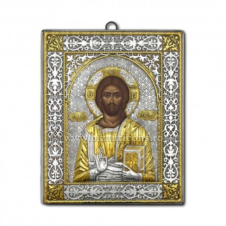 Icoana argint - M Pantocrator - 20x24.5 - RC50-001