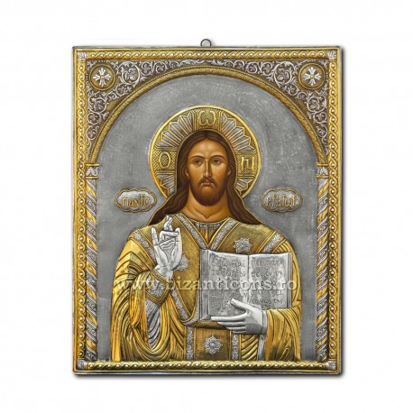 Icoana argint - M Pantocrator - 41.5x51.5 - RC80-001