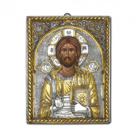 Icoana argint - M Pantocrator - 20.5X26.5 - RC60-001