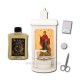 125-019 Candela cu ulei - portelan - perete sau masa 24,5x16x11 cm - MD Athos