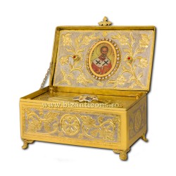 RACLA aurita si argintata 25x15x20cm - Sf Nicolae O 10-120