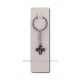 2-138 breloc inox - argintiu + negru monograma 12/set