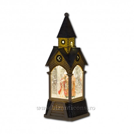 28-47 biserica plastic - LED 33 cm 8/bax