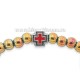 14-58 metanie hematit + cruce metal 12/set