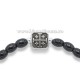 36-166 metanie ata - bile negre si aurii + cruce metal - carton 12/set