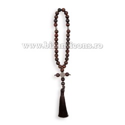 95-50 Metanier 30 bile - 10 mm - Ochi de Tigru ROSU - cruce metal 6/set