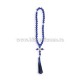 95-53 Metanier 30 bile - 10 mm - Cristal Albastru - cruce metal 6/set