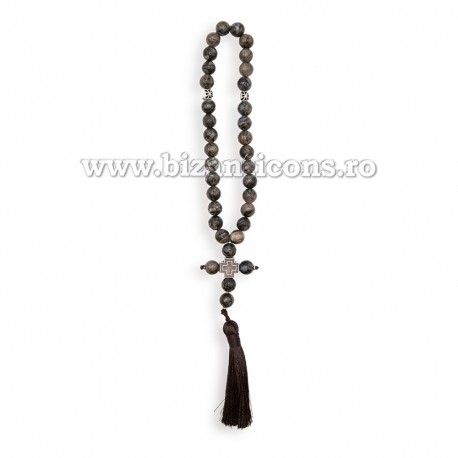 95-54 Metanier 30 bile - 10 mm - Blue Stone - cruce metal 6/set