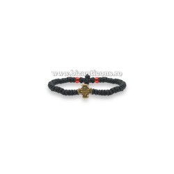 347-18 metanie cerata - bob mic - neagra - cruce metal 10/set 100/pachet