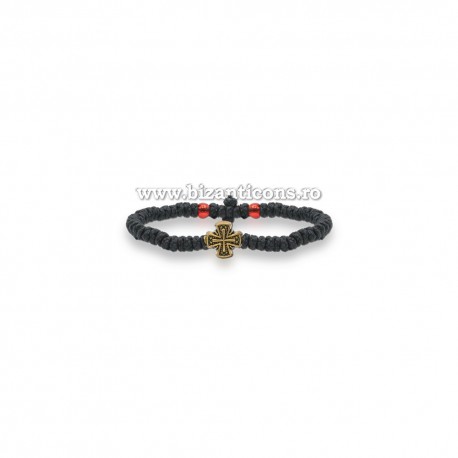347-18 metanie cerata - bob mic - neagra - cruce metal 10/set 100/pachet