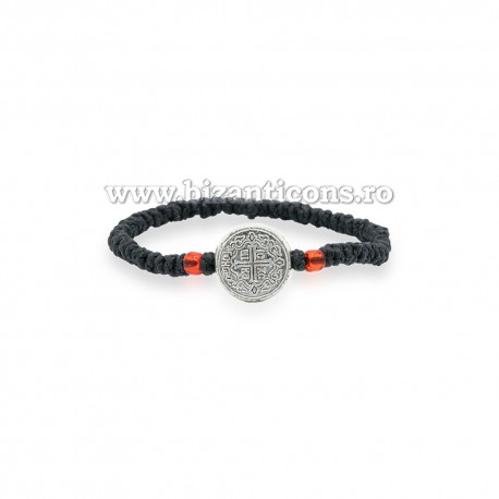 347-13 metanie cerata - bob mic - neagra - cruce metal 10/set 100/pachet