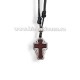 24-184 colier ata + cruce lemn maro - rama metal 12/set