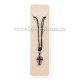 24-184 colier ata + cruce lemn maro - rama metal 12/set