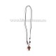 24-185 colier ata + cruce lemn maro - rama metal 12/set