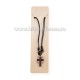 24-185 colier ata + cruce lemn maro - rama metal 12/set