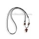 Colier ata - cruce lemn maro - rama metal 12/set