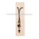 Colier ata - cruce lemn maro - rama metal 12/set