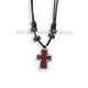 24-181 colier ata + cruce lemn maro - rama metal 12/set