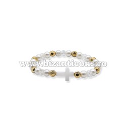 3-90 metanie perle + sticla + auriu + cruce 12/set