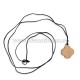 Colier ata - medalion lemn 12/set