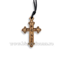 Colier ata - cruce lemn 12/set