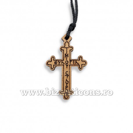 Colier ata - cruce lemn 12/set