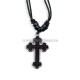 24-73N colier ata + cruce lemn NEGRU bizantin - rama metal 12/set
