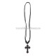 24-73N colier ata + cruce lemn NEGRU bizantin - rama metal 12/set