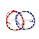 36-75 metanie ata - sticla + metal - cruce stras 12/set