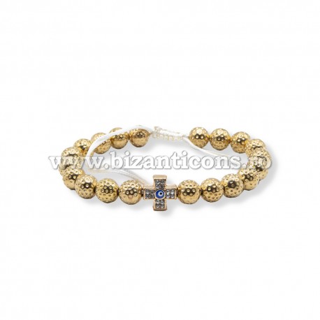 36-144 metanie ata - bile aurii - cruce stras 12/set