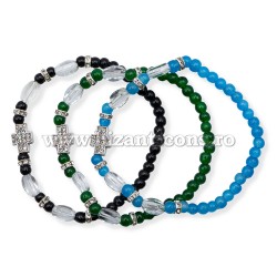 40-220 metanie sticla - stras + cruce stras 12/set