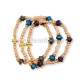 40-340 metanie sticla - inel stras - cruce metal 12/set