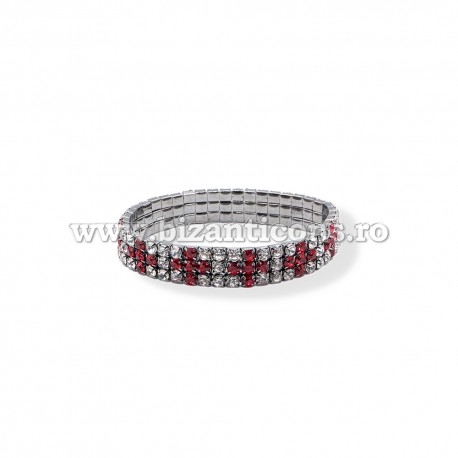 63-1N metanie metal Negru + pietre 3 randuri 12/set