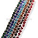 63-33Ag Metanie Argintie 1 rand pietre color + cruce pietre 12/set