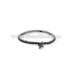 63-33N Metanie Neagra 1 rand pietre color + cruce pietre 12/set