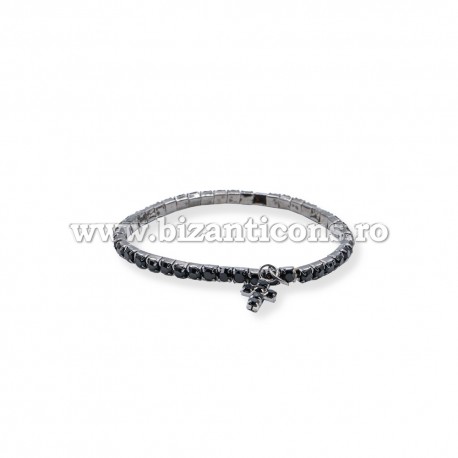 63-33N Metanie Neagra 1 rand pietre color + cruce pietre 12/set