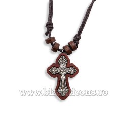 24-86 colier ata + cruce lemn + metal 12/set