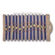 34-280AB metanie impletita ALBASTRU + cruce metal - carton 12/set