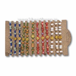 34-283 metanie impletita - bile ceramica + cruce metal - carton 12/set