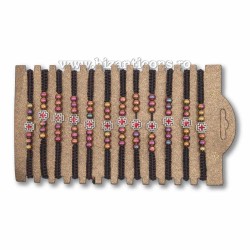 34-290 metanie impletita - bile ceramica + cruce metal - carton 12/set