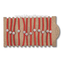 34-279R metanie impletita ROSU + cruce metal - carton 12/set
